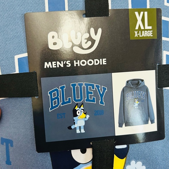 Bluey Other - Bluey Men's Blue Hoodie
